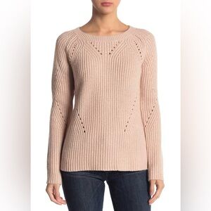 LIKE NEW Lucky Brand Crew Neck Pointelle Sweater